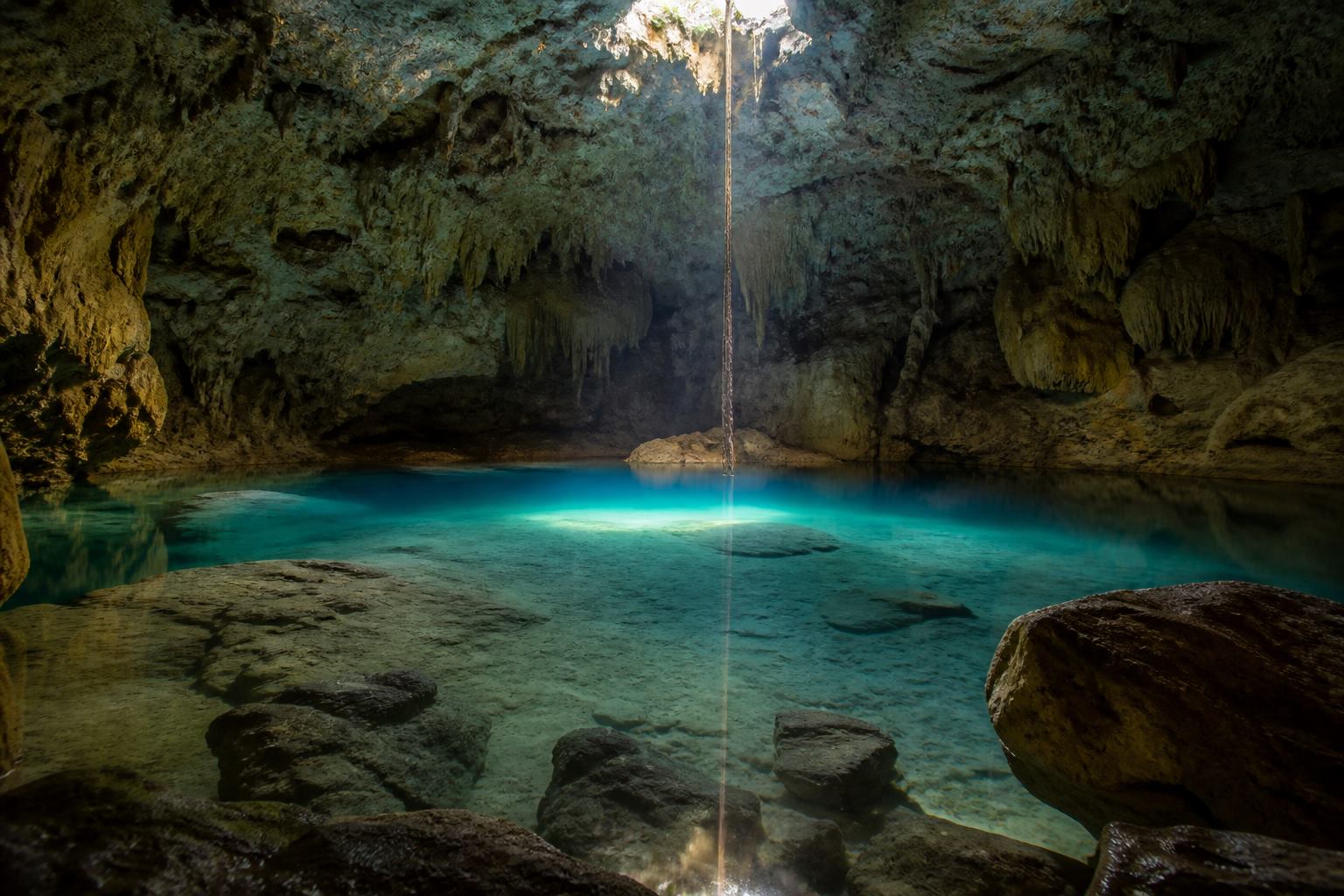 Pools under the limestone